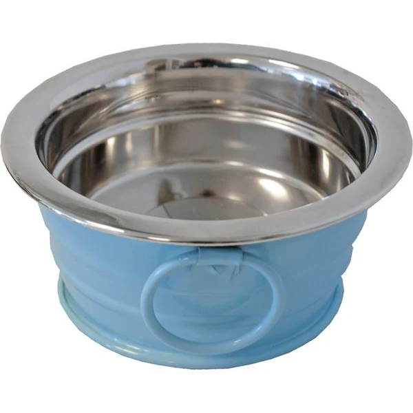 Voerbak RVS brocante 11 Cm Blauw Voerbak RVS brocante 11 Cm Blauw