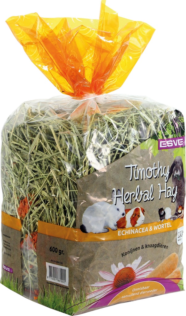 Timothy Hay Echinacea & Wortel 600gr